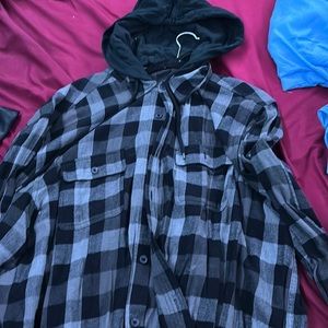 Original Use Button-Up with Detachable Hood